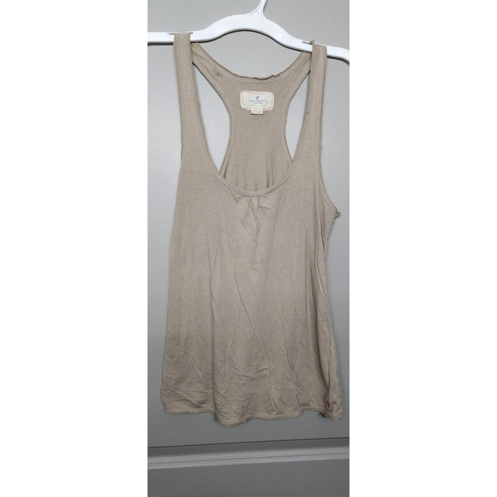 American Eagle Outfitters Etherea Flowy Tank Size Small Petite Beige Athletic